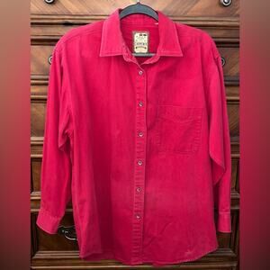 Vintage Chamonix Women’s Button Down Denim Shacket 23” P2P